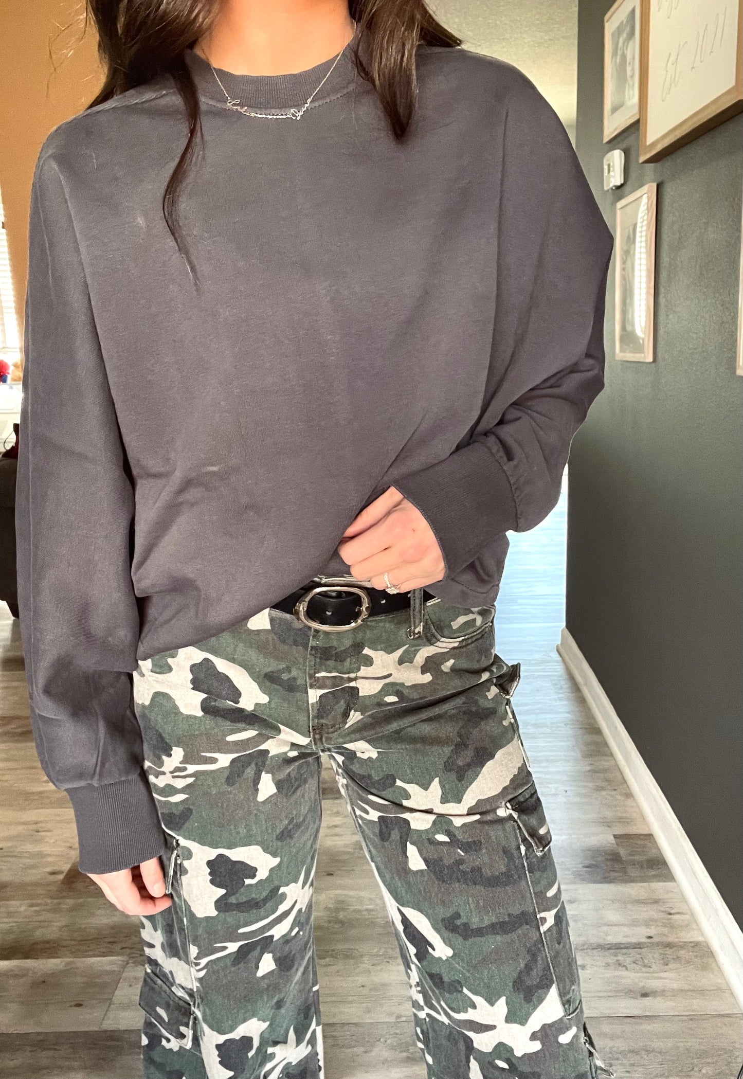 Weighted Cropped Crewneck