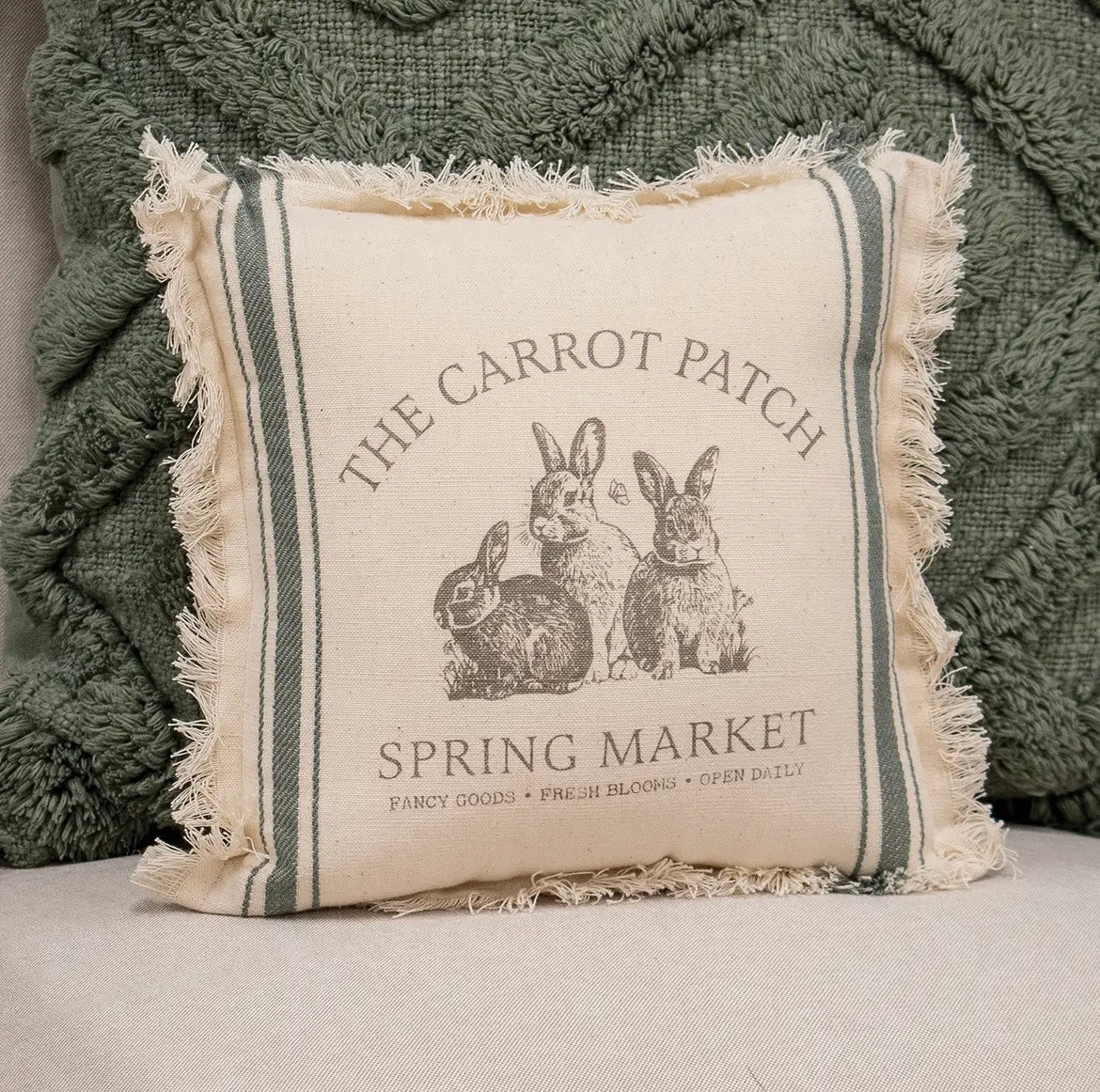 The Carrot Patch Sack Stripe Pillow