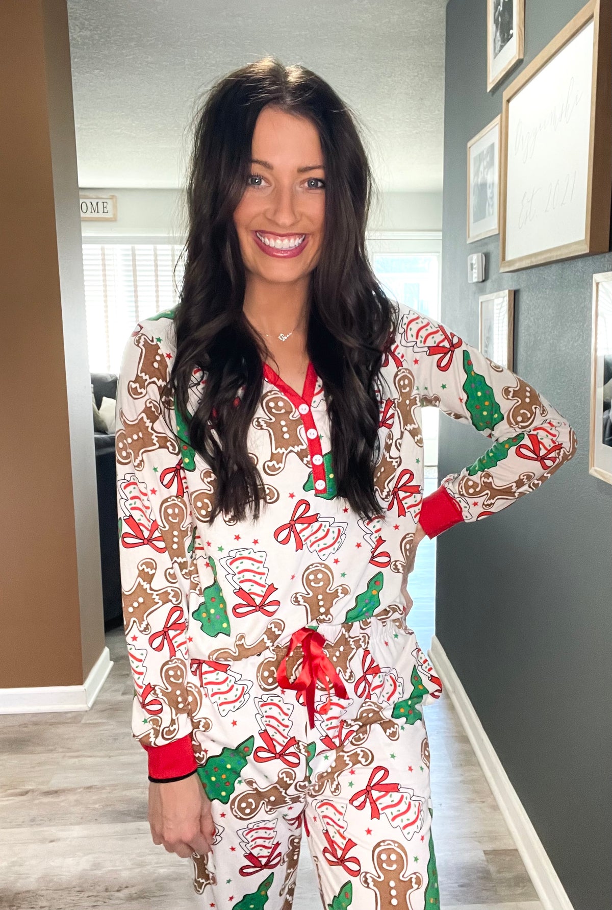 Gingerbread Christmas Two-Piece Pajama Set