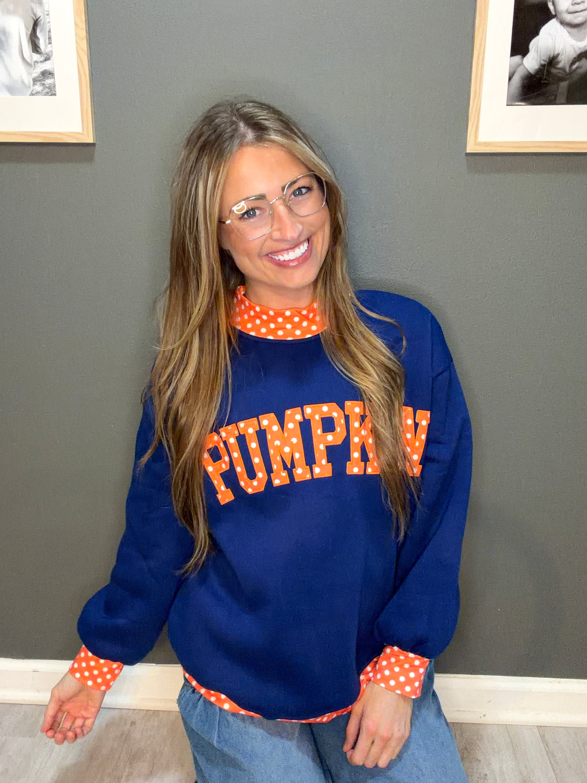Mockneck Pumpkin Oversized Sweatshirt