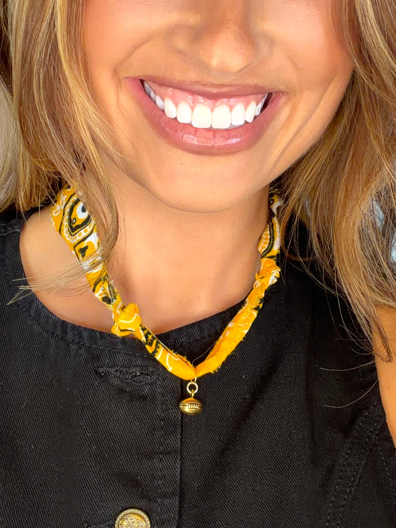 Football Charm Bandana Necklace