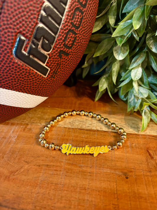 IOWA Hawkeyes Autograph Enamel Stretch Bracelet