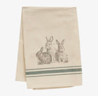 Bunny Striped Dish Towel