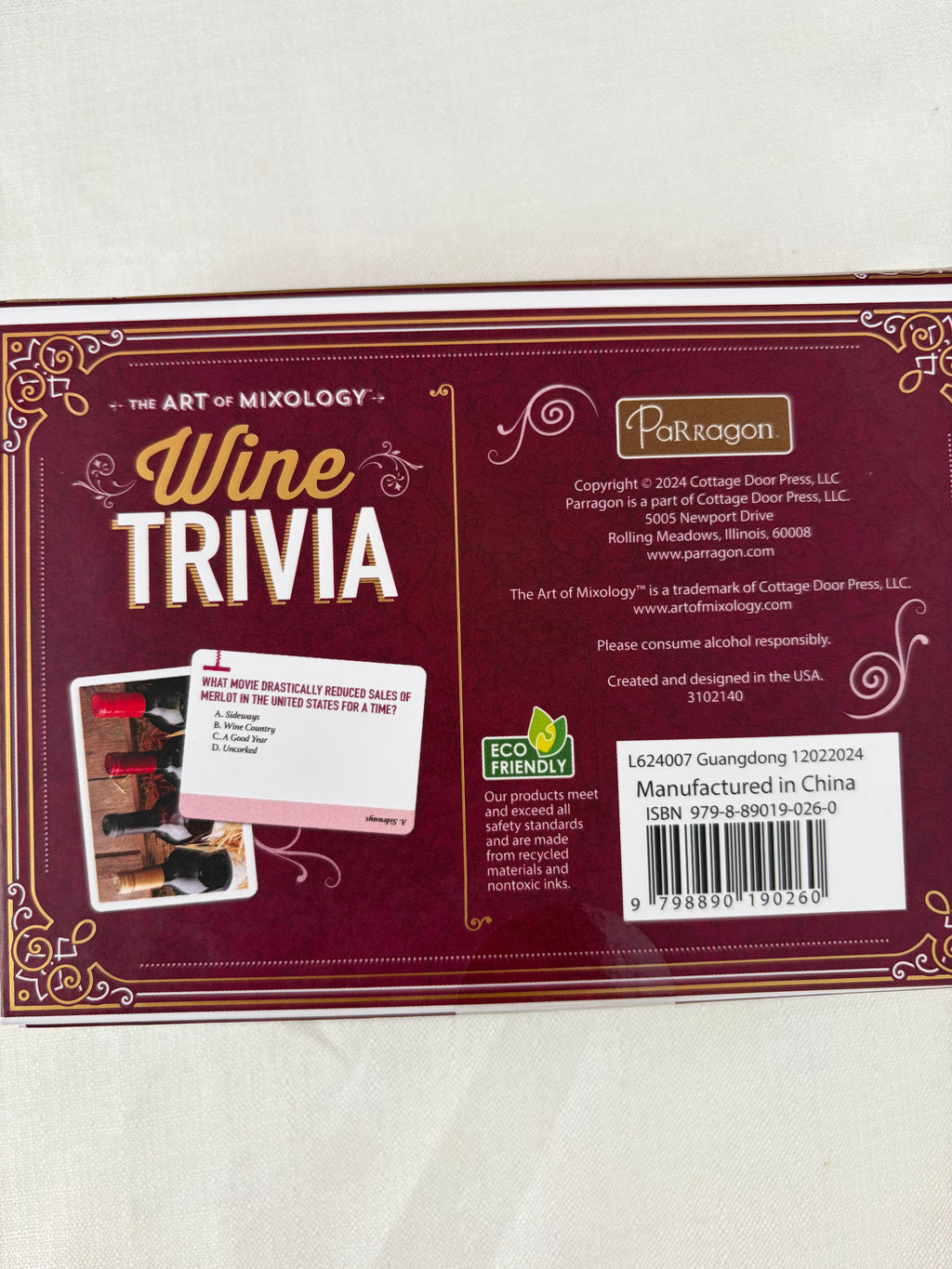 Wine Trivia-100 Cards