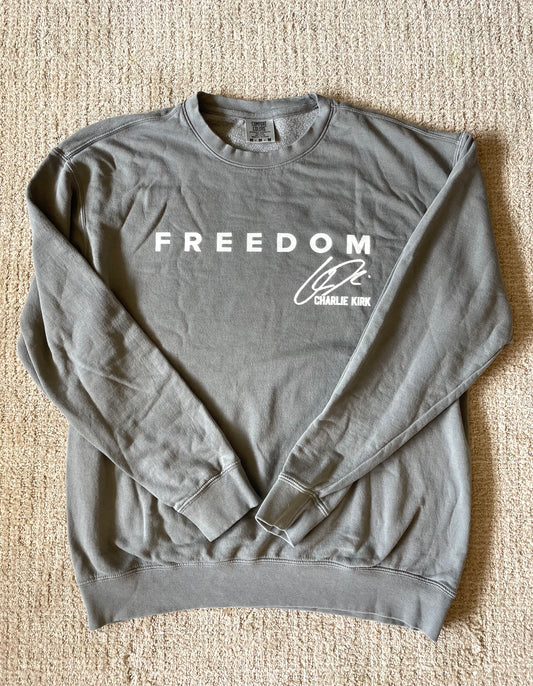 Charlie Kirk Freedom Crewneck