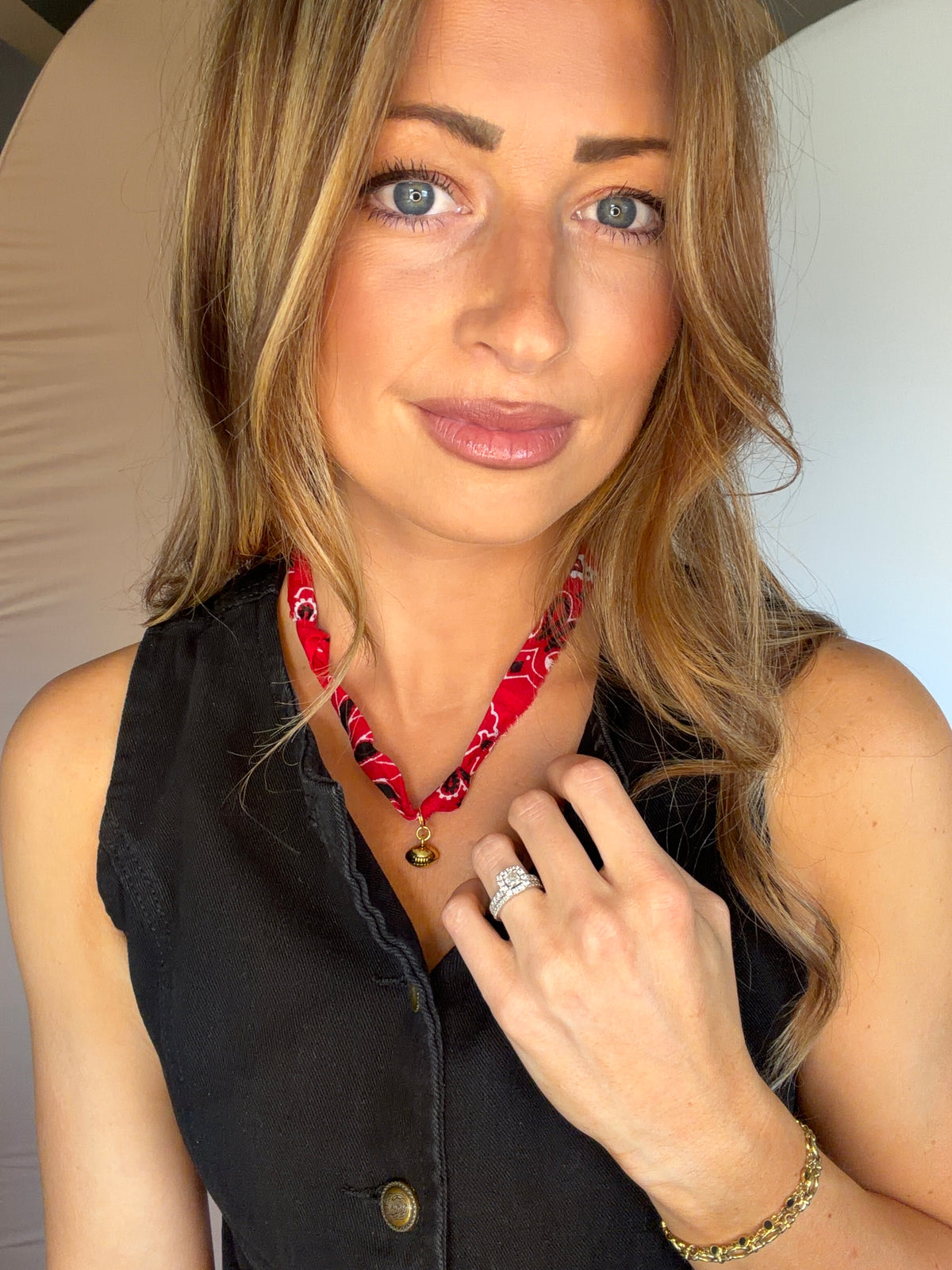 Football Charm Bandana Necklace