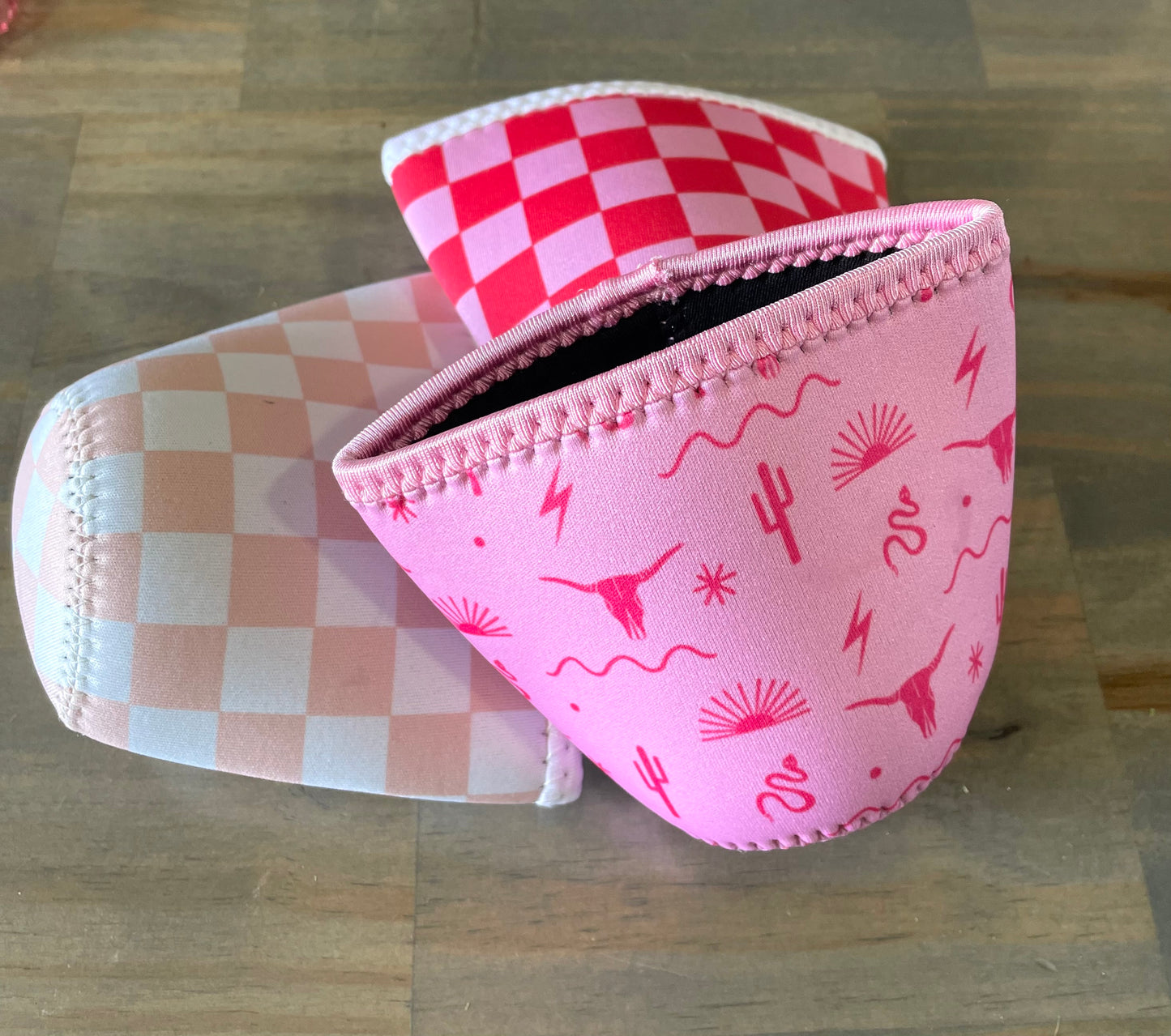 Checkered Coffee Koozie