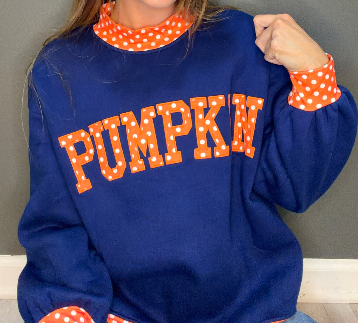 Mockneck Pumpkin Oversized Sweatshirt