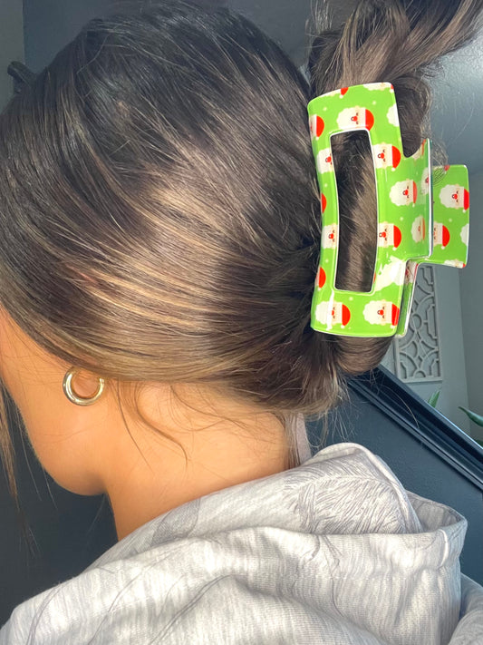 Green Santa Claw Clip