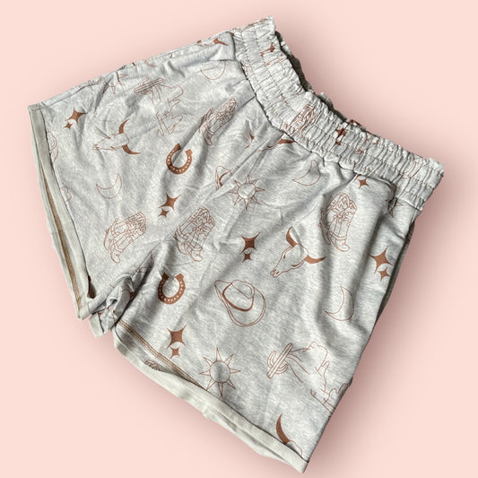 Western Style Tee Shirt and Shorts Set