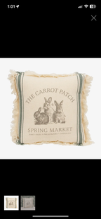 The Carrot Patch Sack Stripe Pillow