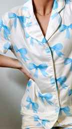 Bow Printed PJ Set