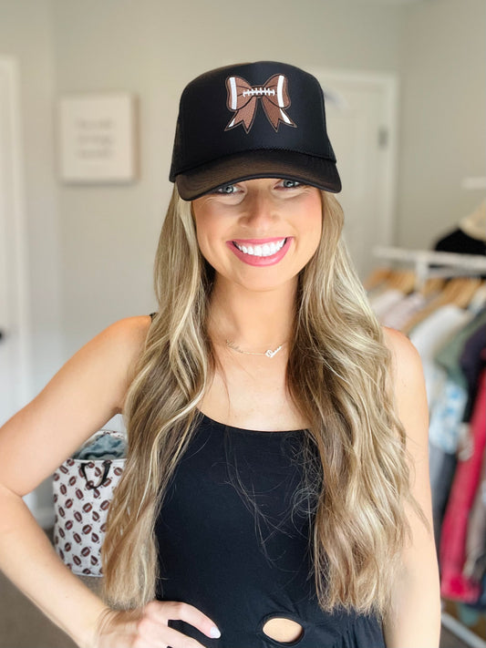 Football Bow Trucker Hat