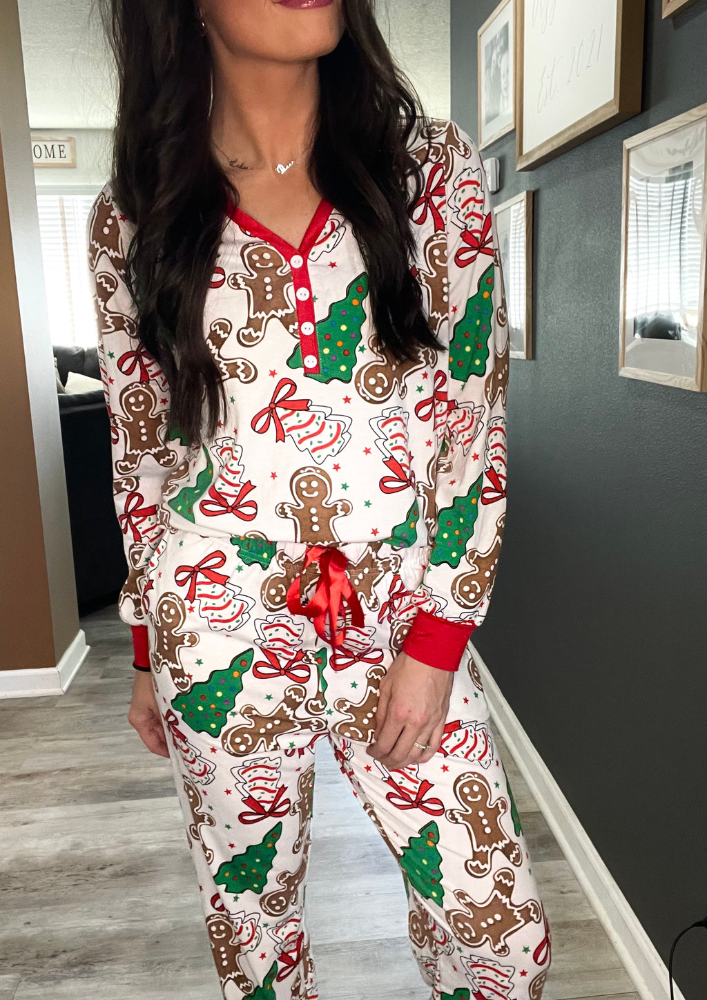 Gingerbread Christmas Two-Piece Pajama Set
