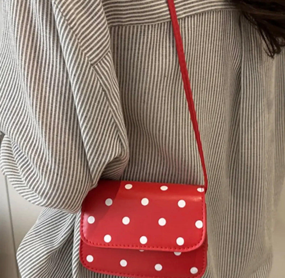 Red Polka Dot Mini Crossbody Bag