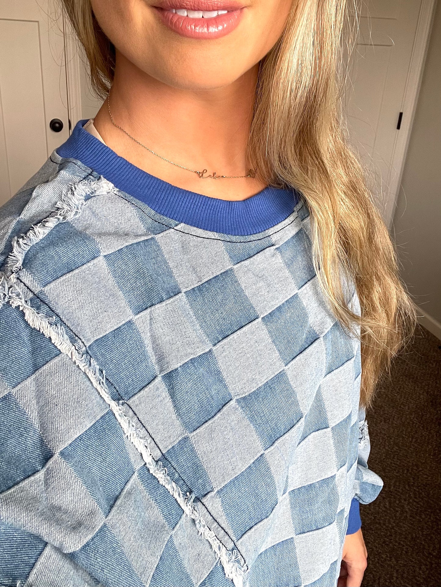 Checkered Oversized Pullover