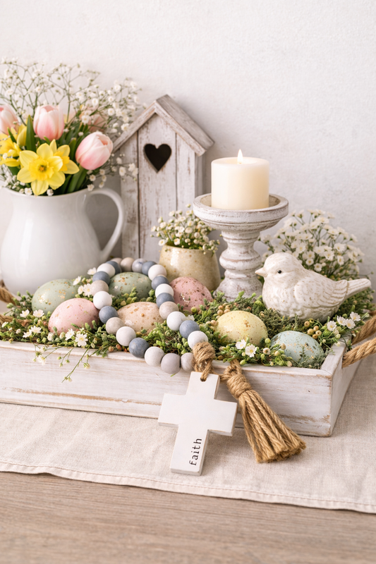 FAITH Beaded Cross Hanger Garland