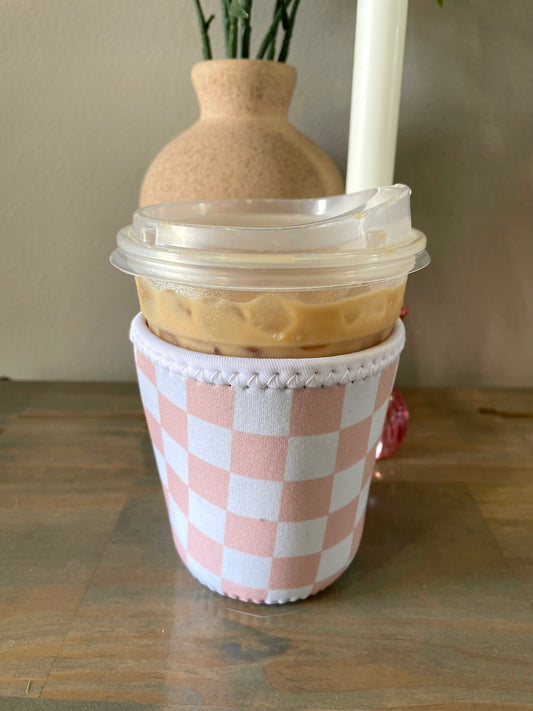 Checkered Coffee Koozie