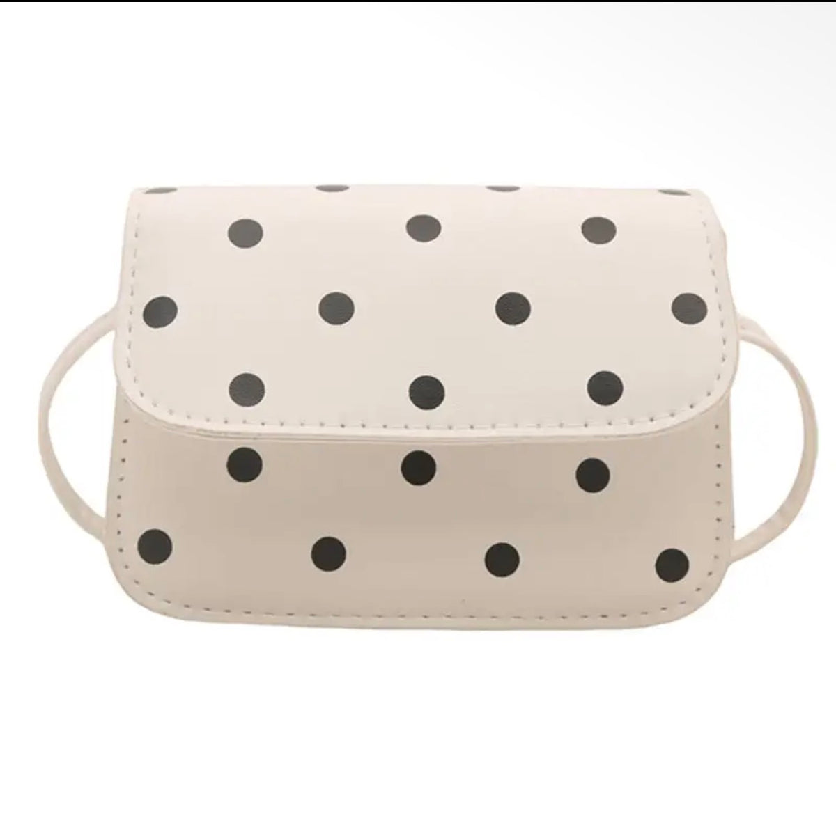 White Polka Dot Mini Crossbody Bag