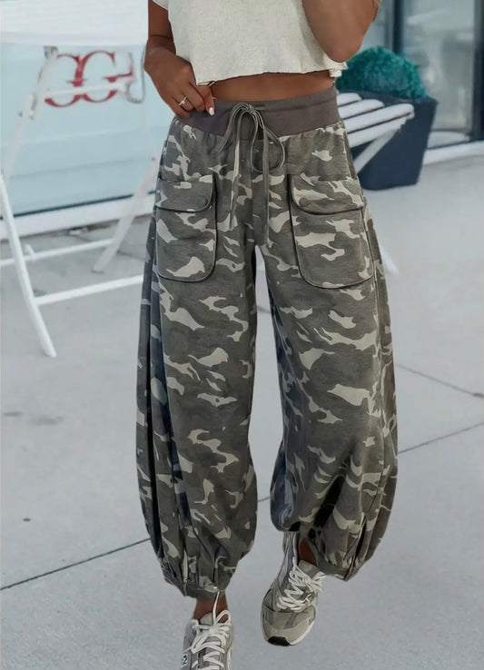 Camo Cargo Casual Jogger Pants