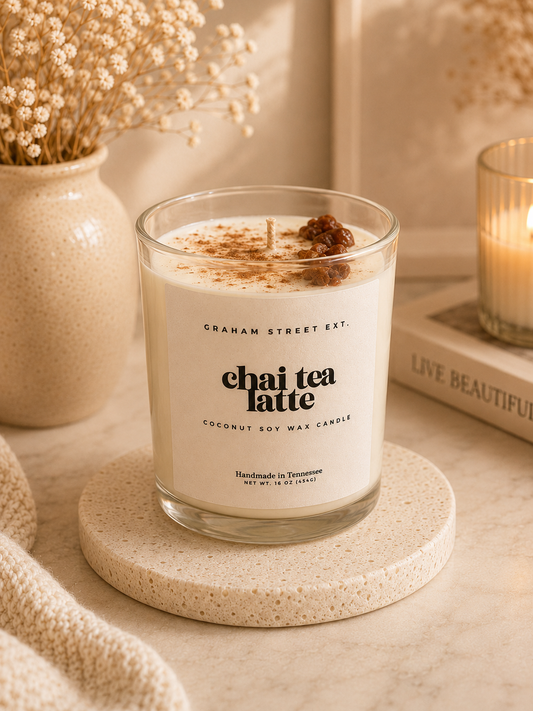 Cinnamon Chai Tea Latte 16oz Soy Wax Candle