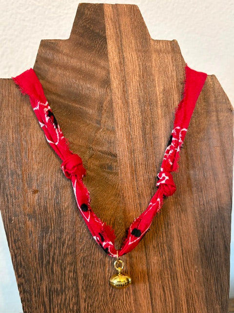 Football Charm Bandana Necklace