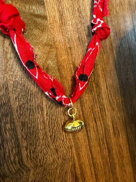 Football Charm Bandana Necklace