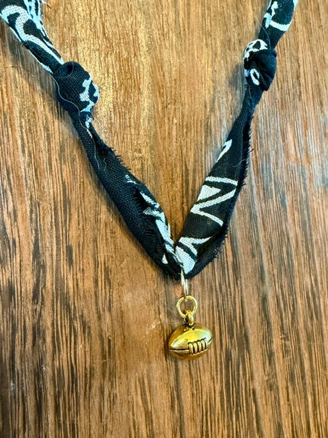 Football Charm Bandana Necklace