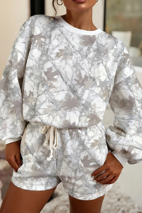 White Camo Two-Piece Set