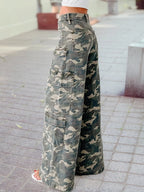 Camo Denim Cargo Pants