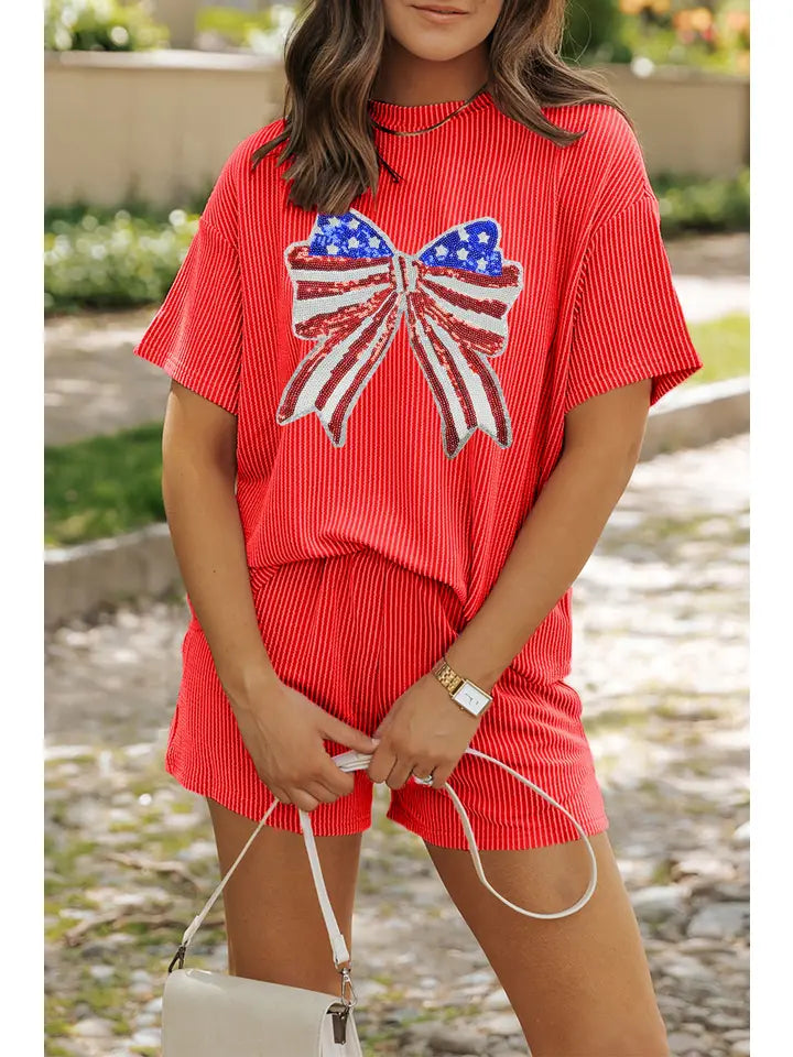 USA Graphic T-shirt and Short Set