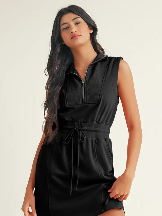 Drawstring Mini Dress