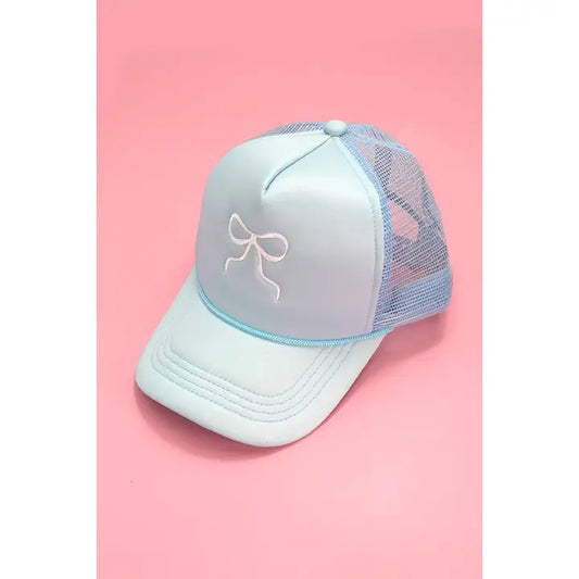 Embroidery Bow Trucker Hat