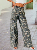 Camo Denim Cargo Pants